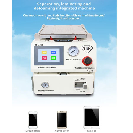 TBK-208 3 in 1 LCD Screen Vacuum Laminating Defoaming Separating Machine